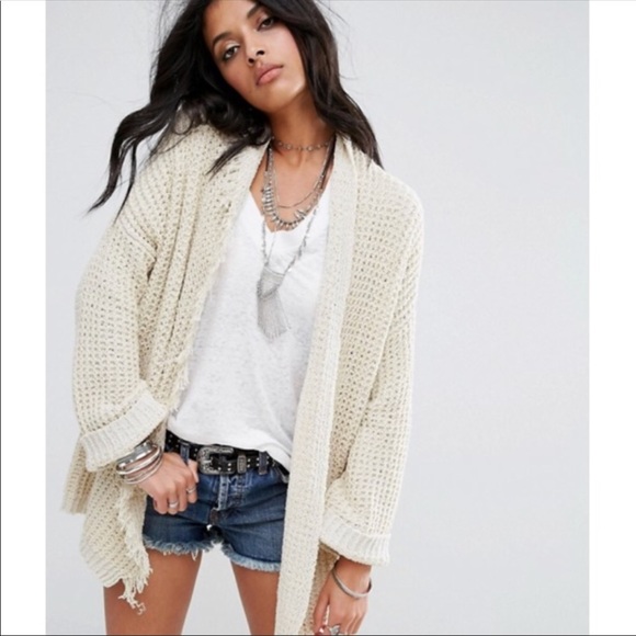 Free People Sweaters - FREE PEOPLE I’ll Be Around Silk Blend Cardigan